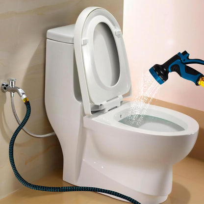 Lotoo Sink Hose Attachment for Faucet with 7 Adapters, 75 FT Indoor Faucet Hose for Kitchen Sink or Bathroom Sink Faucet with 10-Function Nozzle, Watering, Washing Pet, Household Cleaning, Car Washing