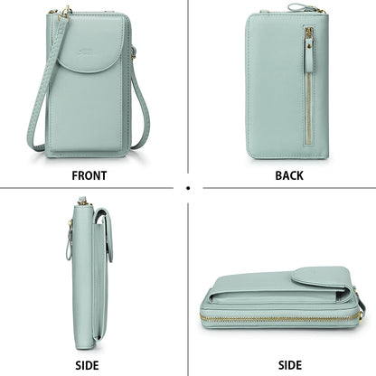 S-ZONE Small Crossbody Bags for Women Cell Phone Purse RFID Blocking Wallet Purses with Credit Card Slots