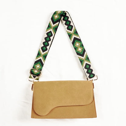 TANOSII Wide Purse Strap Adjustable Replacement Shoulder Crossbody Strap Handbag Strap Black Green Argyle