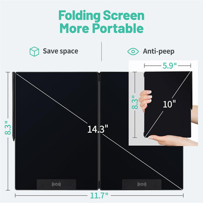 LCD Writing Tablet for Adult: 14.3 Inch Fold Screen Notepad Portable