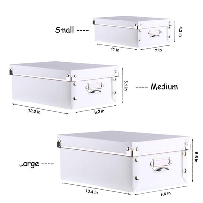 SEEKIND Decorative Storage Boxes with Lids,Water-Proof Storage Bins for Shoes,Clothes,Office …