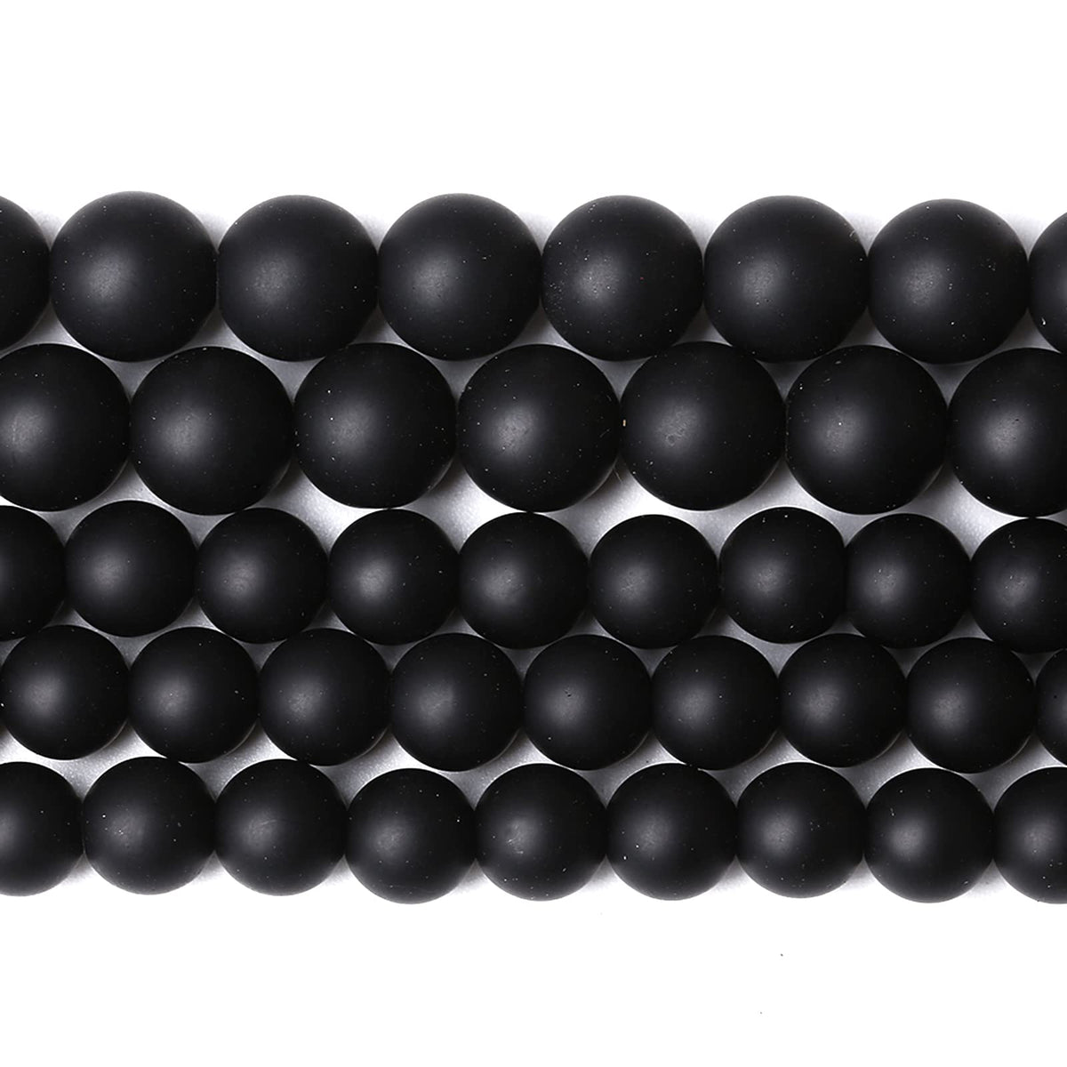 4MM 86PCS Natural Stone Matte Black Agate Loose Beads for Jewelry Making DIY Bracelet Necklace