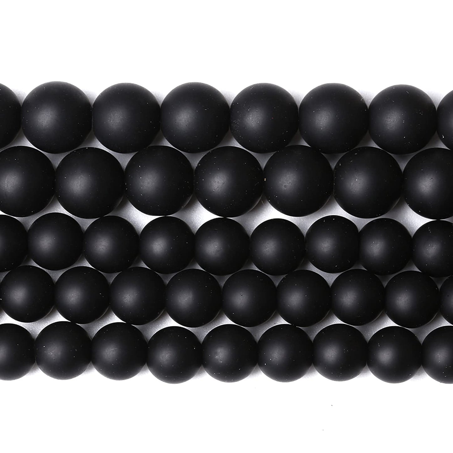 12MM 32PCS Natural Stone Matte Black Agate Loose Beads for Jewelry Making DIY Bracelet Necklace