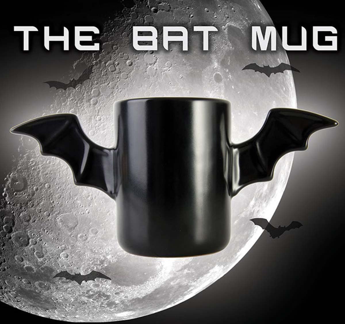 Hyzone Creative Bat Shaped Ceramic Coffee Cup, Water Cups With Peculiar Designs, Fashionable Tea Cups (Bat)