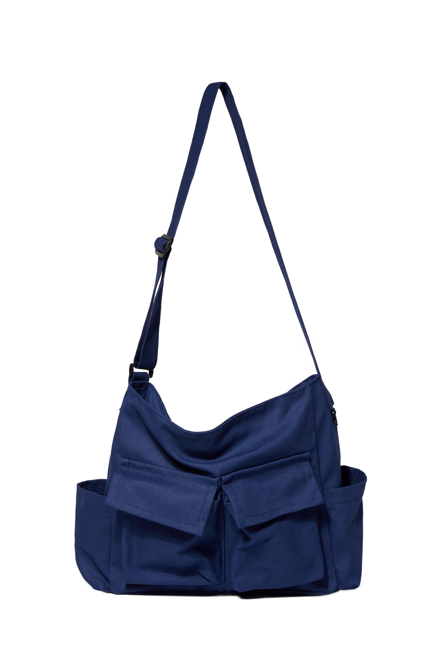 Canvas Messenger Bag Large Hobo Crossbody Bag with Multiple Pockets Casual Shoulder Tote Bag for Women and Men