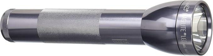 MagLite Battery-Powered LED Flashlight – ML300L 2-Cell D Flashlight with Adjustable Focus, Precise Beam, Long Battery Life, Water-Resistant for Emergency, Outdoor, and Camping