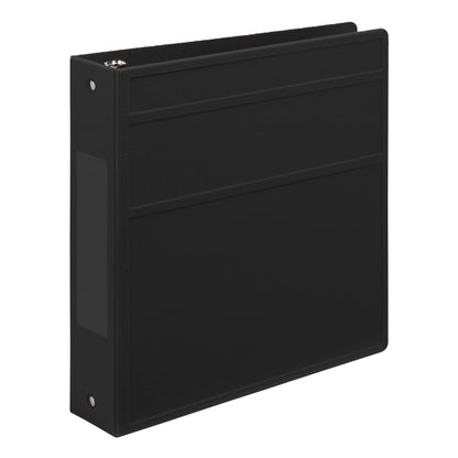 Carstens 2-Inch Heavy Duty 3-Ring Binder - Side Opening, Black, Durable Plastic, Precision No-Gap Rings, Waterproof Covers, No Pockets, Holds 300 Letter-Sized Sheets, BPA-Free, Made in USA (5829-3R)
