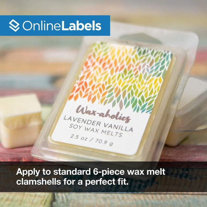 3 x 2 Rectangle Labels - Permanent, White Matte - Wax Melt, Soap, Address Labels - Pack of 250 Labels, 25 Sheets - Inkjet/Laser Printers - Online Labels