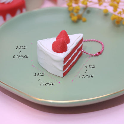 minihope Cake Slice Fidget Clicker Toy Set 8 Pack – Cute Sensory Stress Relief Toys for Kids Adults, Autism ADHD Anxiety Fidgets, Quiet Desk Toys for Office, Party Favors for Birthday Goodie Bags