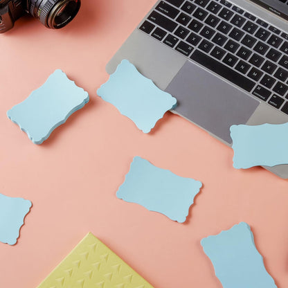 120 Pieces Small Mini Business Cards Vintage Assorted Colors Blank Note Cards Gift Word Card for Business Cards, Gift Cards (Light Blue, 3.66x 2.36 inches)