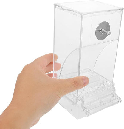 VICASKY Hanging Bird Feeder with Husk Separator, No-Spill Cage Seed Dispenser for Parrots and Small Birds, 1pcs Poultry Feeding Trough Suitable for Indoor and Outdoor Use