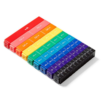 hand2mind Rainbow Fraction Tower Equivalency Cubes, Decimal Fraction Equivalency, Math Blocks, Montessori Math Rods, Fraction Manipulatives, Classroom Manipulatives for Elementary School (51 Pieces)