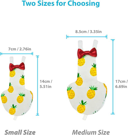 UKJENT Bird Diaper Protective Parrot Nappy - 2 Pack, Reusable Flight Suit with Waterproof Inner Layer, Washable Cute Urine Wet Suit for Cockatiel Monk Parakeet Sun Parakeet Lory(S)