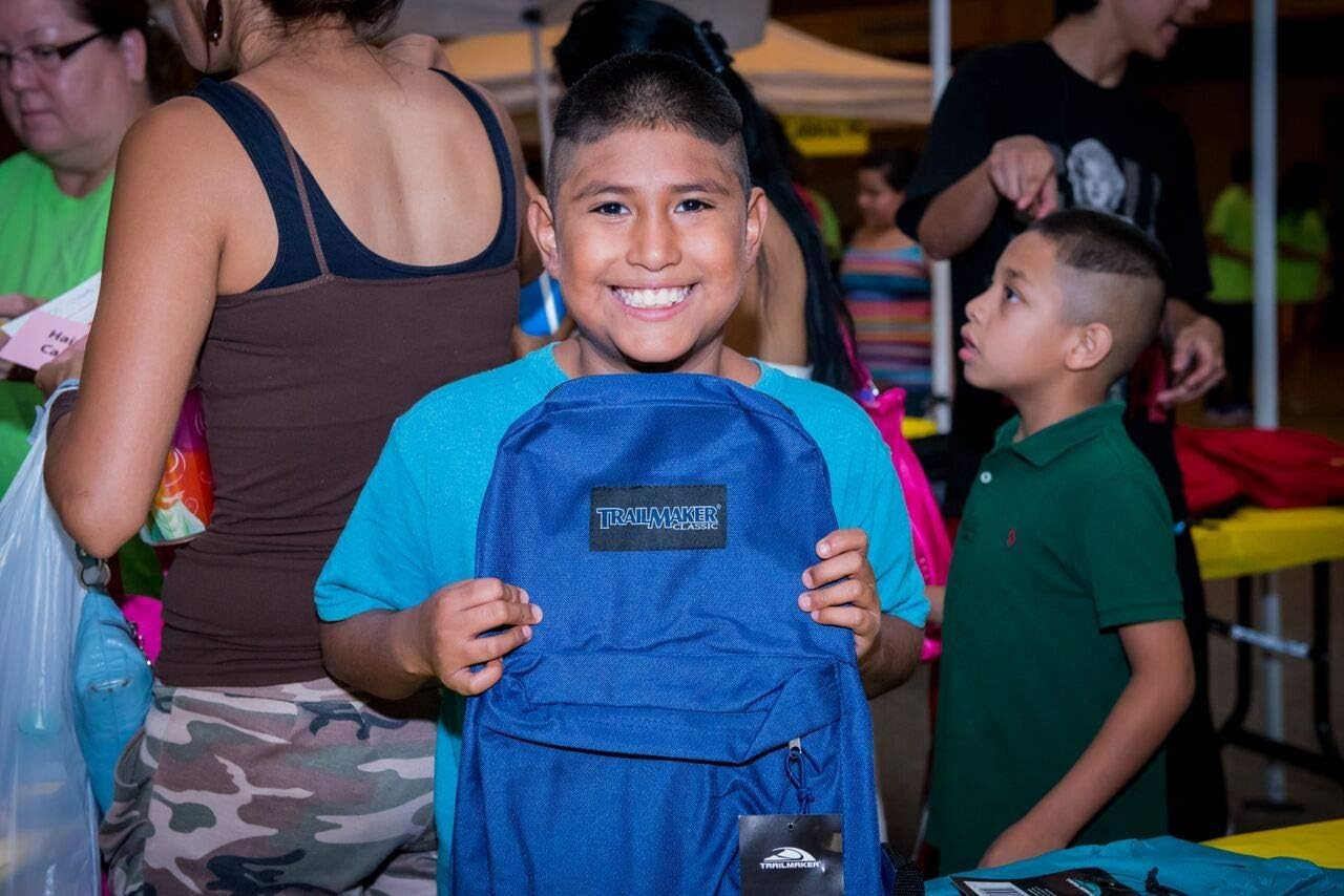 Trail maker Backpack with School Supplies for Kids - 20 Piece Back to School Supplies with 17" Backpack (Navy)