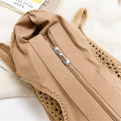 Beach Tote Bag for Women Crochet Purse Large Summer Hobo Woven Shoulder Handbag for Vacation