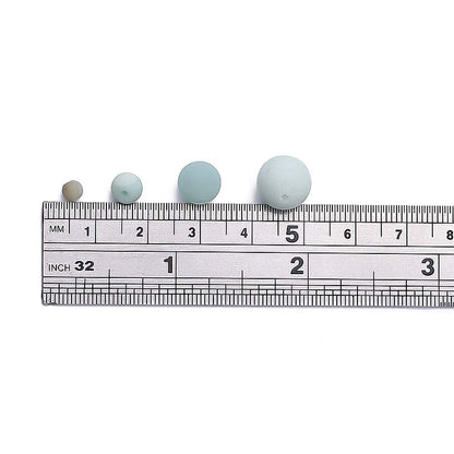 BEADIA Natural Matte Amazonite Jade Stone Round Loose Semi Gemstone Beads for Jewelry Making 6MM 61PCS