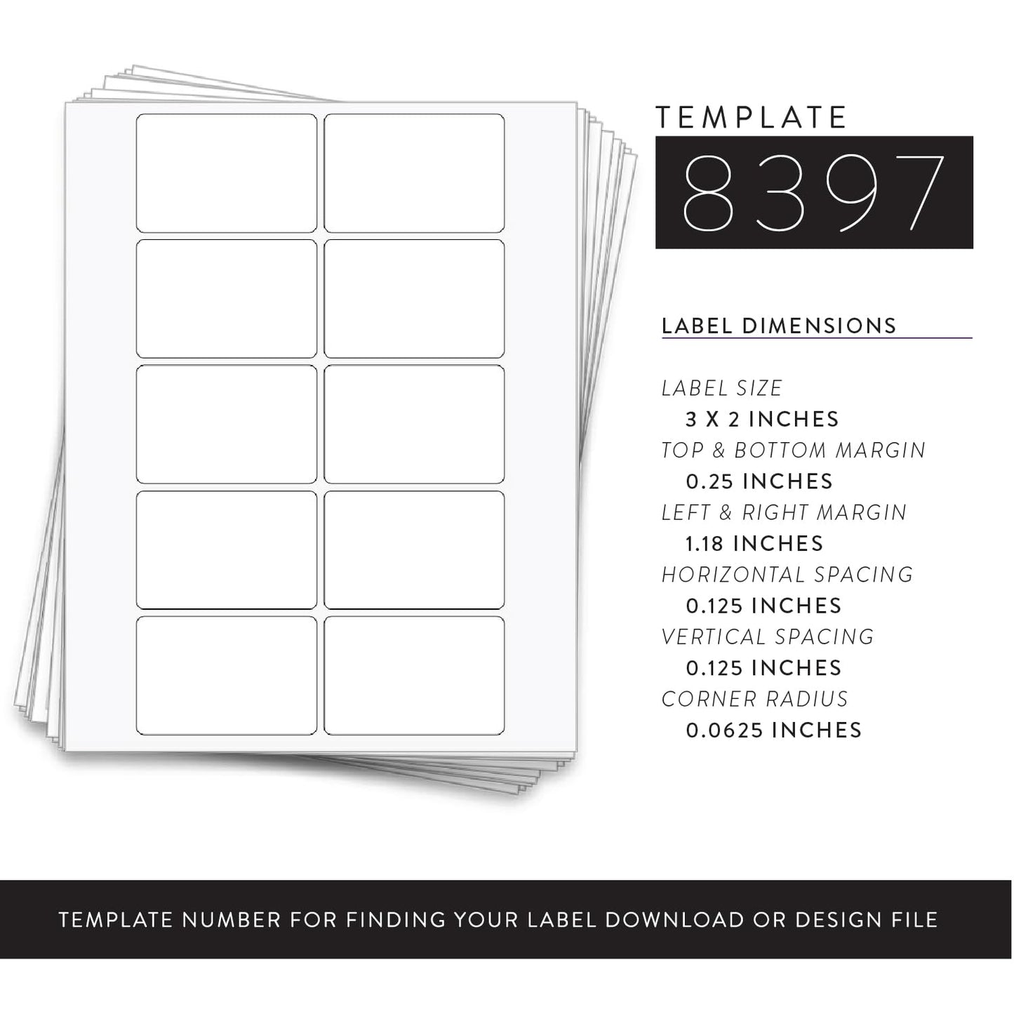 Dashleigh 8 oz Jar Labels, 100 Blank Printable Stickers 3x2 Inch for Candle Jars, Mason Jars, Glass Bottles - Self-Adhesive Recycled White Label Sheets for Inkjet and Laser Printer, Canning, Cosmetics