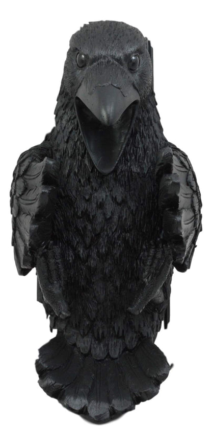 Ebros Macabre Potion Raven Wine Bottle Holder Figurine - Mystical Halloween Kitchen Home Decor Statue - Gothic Crows Edgar Poe Quoth The Raven Nevermore