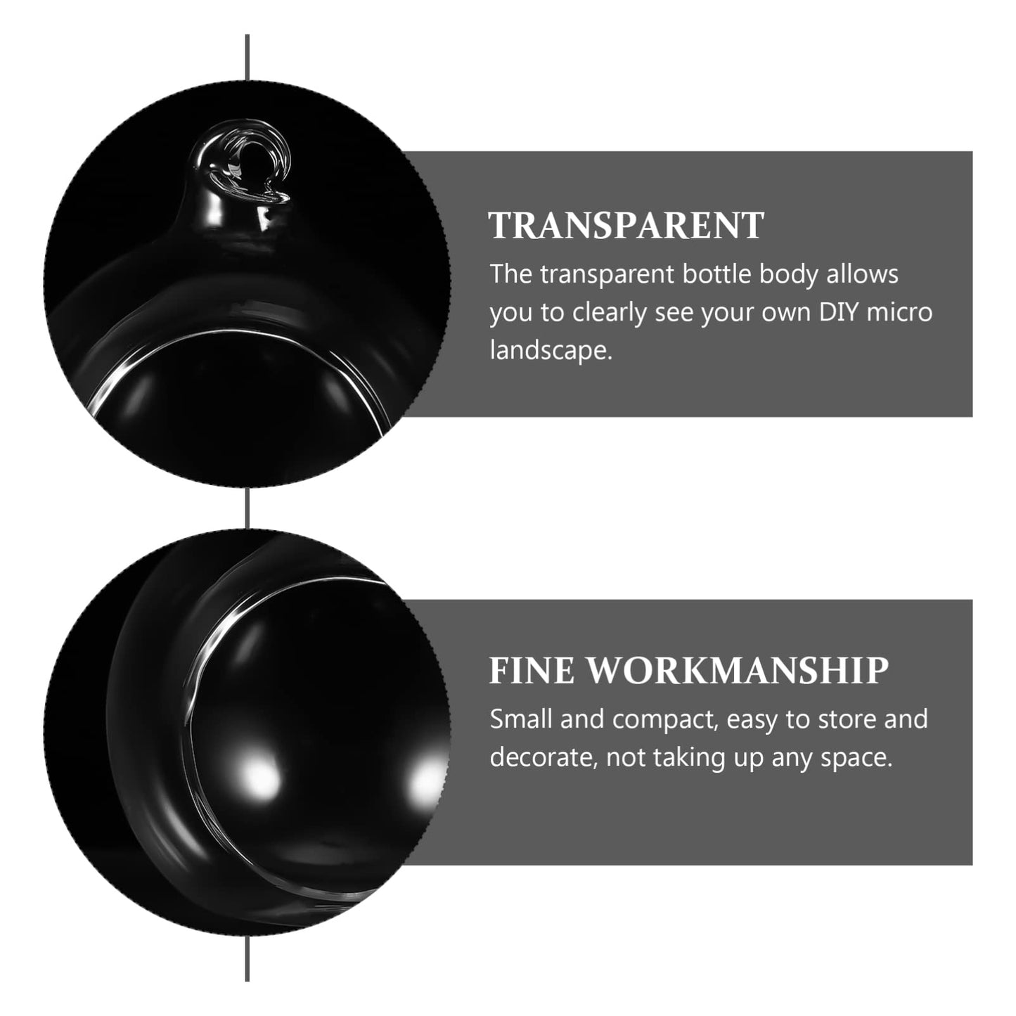 Cabilock Hanging Planter Glass Containers Glass Vases 12 Pcs Hanging Terrarium Hanging Glass orb Hanging Terrarium Globe Orbs air Plants Globe Glass Plant Glass Containers Glass Vases Glass Vase