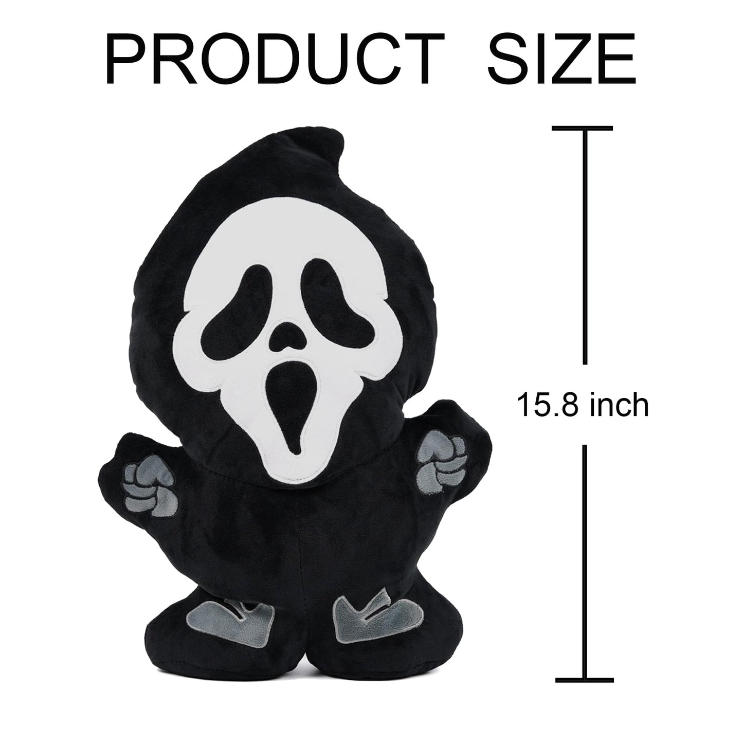 GAGEC Halloween Ghost Pillow Funny Spooky Ghost Throw Pillows 15.8 Inch Halloween Home Sofa Decorations Horror Decor for Friends Family