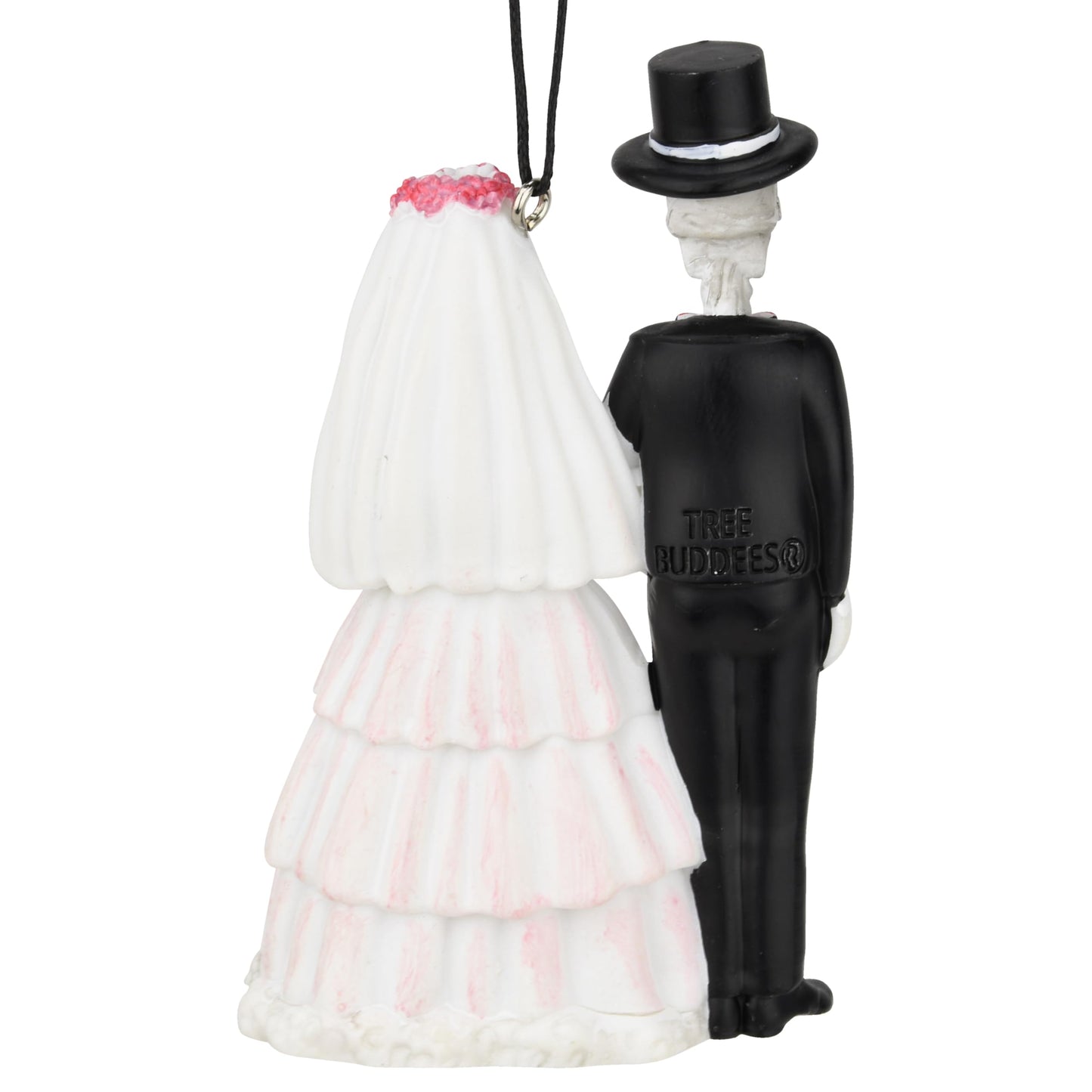 Tree Buddees Death Do Us Part Ornament – Halloween Skeleton Wedding Resin Ornament – Spooky Bride & Groom for Creepy Cute Holiday Decor - or Wedding Cake Topper