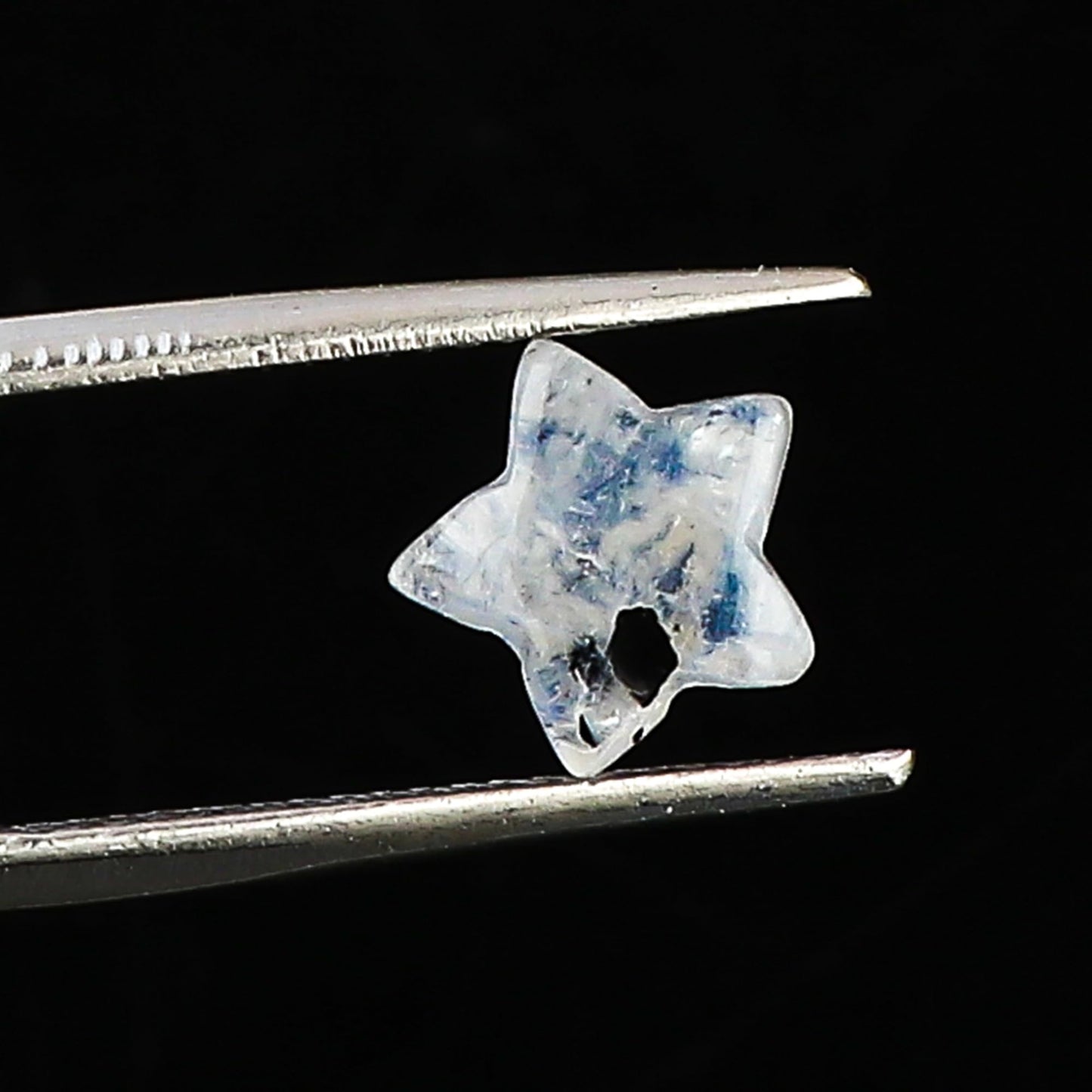 CRYSTALINES 5pcs, Wholesale Natural Rainbow Moonstone Gemstones, Bulk Star Shape Stones, Assorted Loose Supply, DIY Craft-Jewelry Making, Chakra Healing Crystals, Gem Collection, 8-10mm