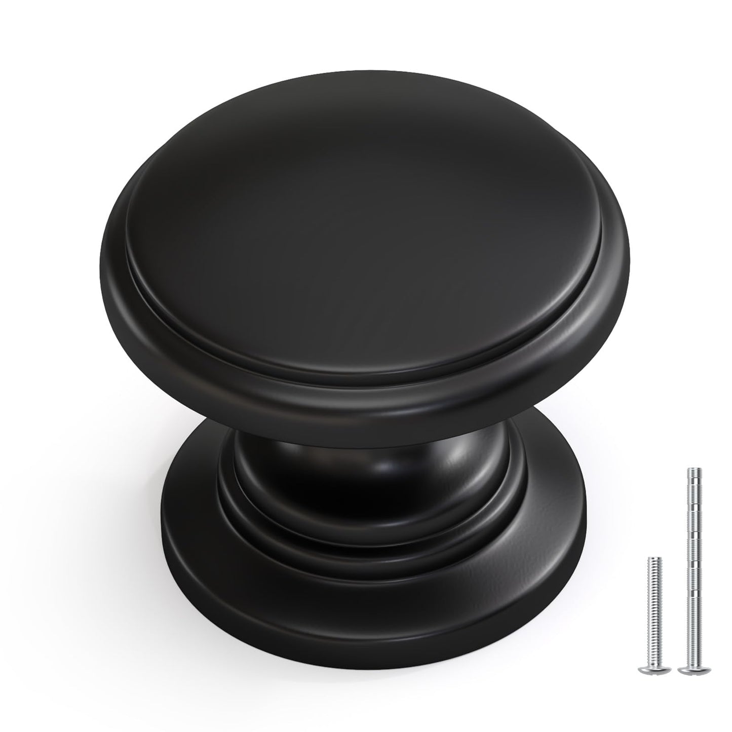 homdiy 20 Pack Black Cabinet Knobs Matte Black Drawer Knobs Kitchen Hardware for Bathroom, Cupboard, Furniture
