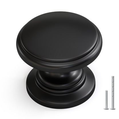homdiy 20 Pack Black Cabinet Knobs Matte Black Drawer Knobs Kitchen Hardware for Bathroom, Cupboard, Furniture