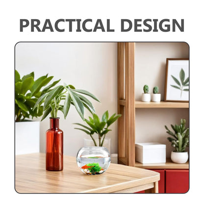 DOITOOL Round Glass Fish Bowl Vase Micro Landscape Container Moss Ecological Terrarium for Indoor Plant Decoration 5.90X5.90X4.72In Home Office Centerpiece
