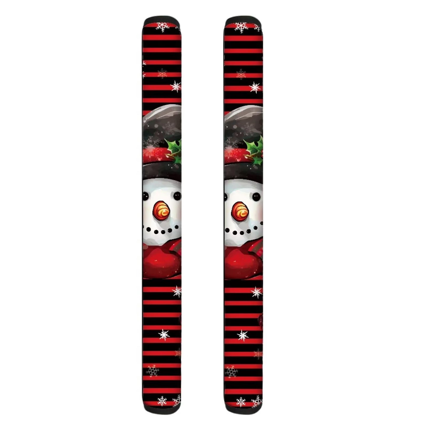 ASQVTIFE Snowman Refrigerator Handle Covers Set of 2 Christmas Decorations Indoor Snowman Fridge Door Handle Cover for Kitchen Non Slip Kitchen Appliance Protective Mat Easy to Clean Soft Comfort