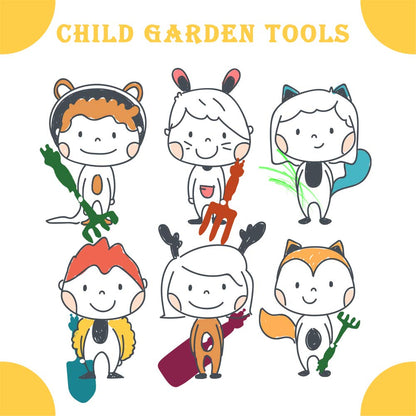 Kids Gardening Tools Gloves Set: 3 Cute Shovel Spade for Kid Garden Work with 2 Toddler Gloves for Teen Boy Girls