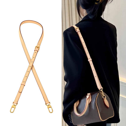 RYYXZXL Vachetta Leather Replacement Adjustable Shoulder Strap for L V Handbag Replacement Bag Strap (width: 0.6in-Beige)