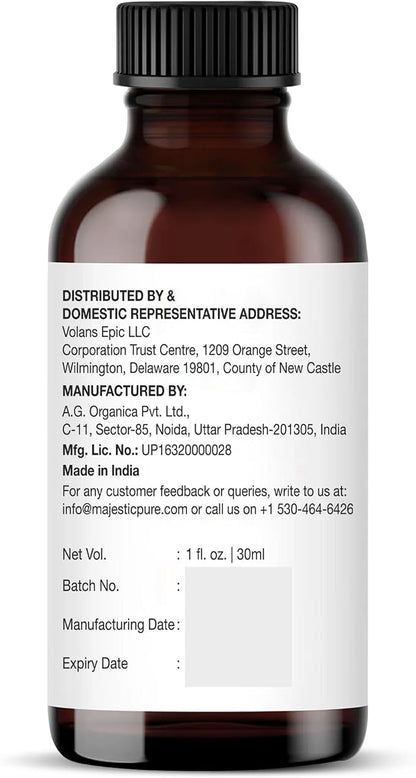 Majestic Pure Essential Oil with Glass Dropper - 100% Pure and Natural - Essential Oils for Diffuser, Aromatherapy, Soap and Candle Making, Geranium Essential Oil, Geranium Oil, 1 Fl Oz