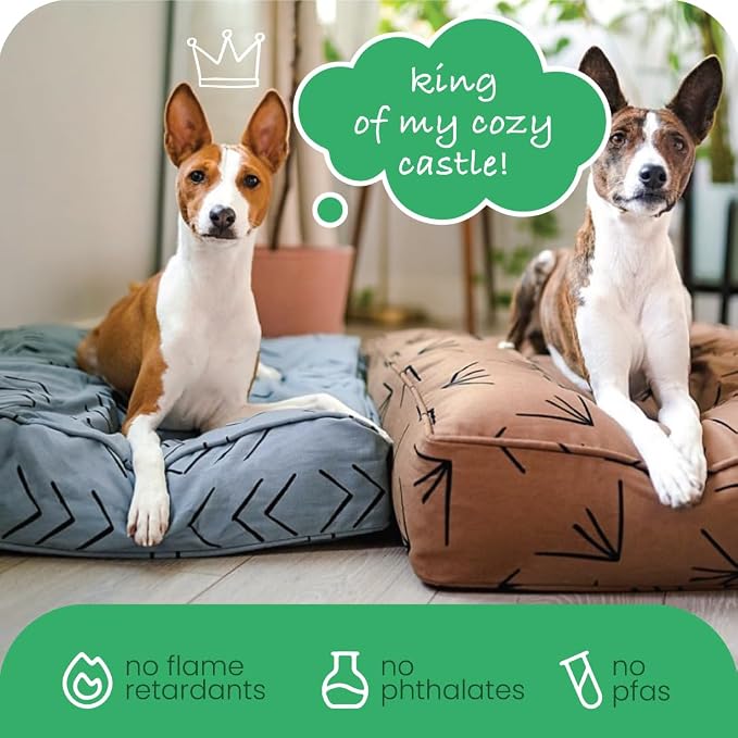 Molly Mutt Medium to Large Dog Bed Cover - Reflections Print - Measures 36” x 5’’ - 100% Cotton - Durable - Breathable - Sustainable - Machine Washable Dog Bed Cover