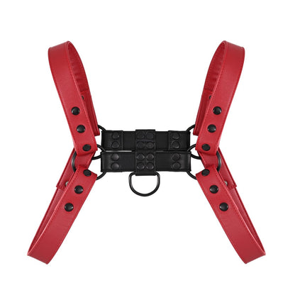 Harness for Men Adjustable Body Chest Harness Belt Clubwear for Halloween Christmas (Red)