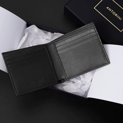 ANTORINI Wallet for Men RFID Blocking, Slim Minimalist Front Pocket Bifold Wallet, Genuine Italian Leather Business Card Holder