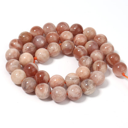 60pcs 6mm Natural Sunstone Beads Gemstone Beads Energy Healing Crystal Round Loose Stone Beads for Jewelry Making, DIY Bracelets Necklaces