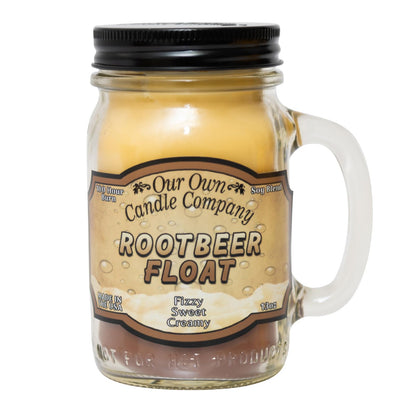 Our Own Candle Company Root Beer Float Scented Mason Jar Candle, 100 Hour Burn Time, 13 Ounces