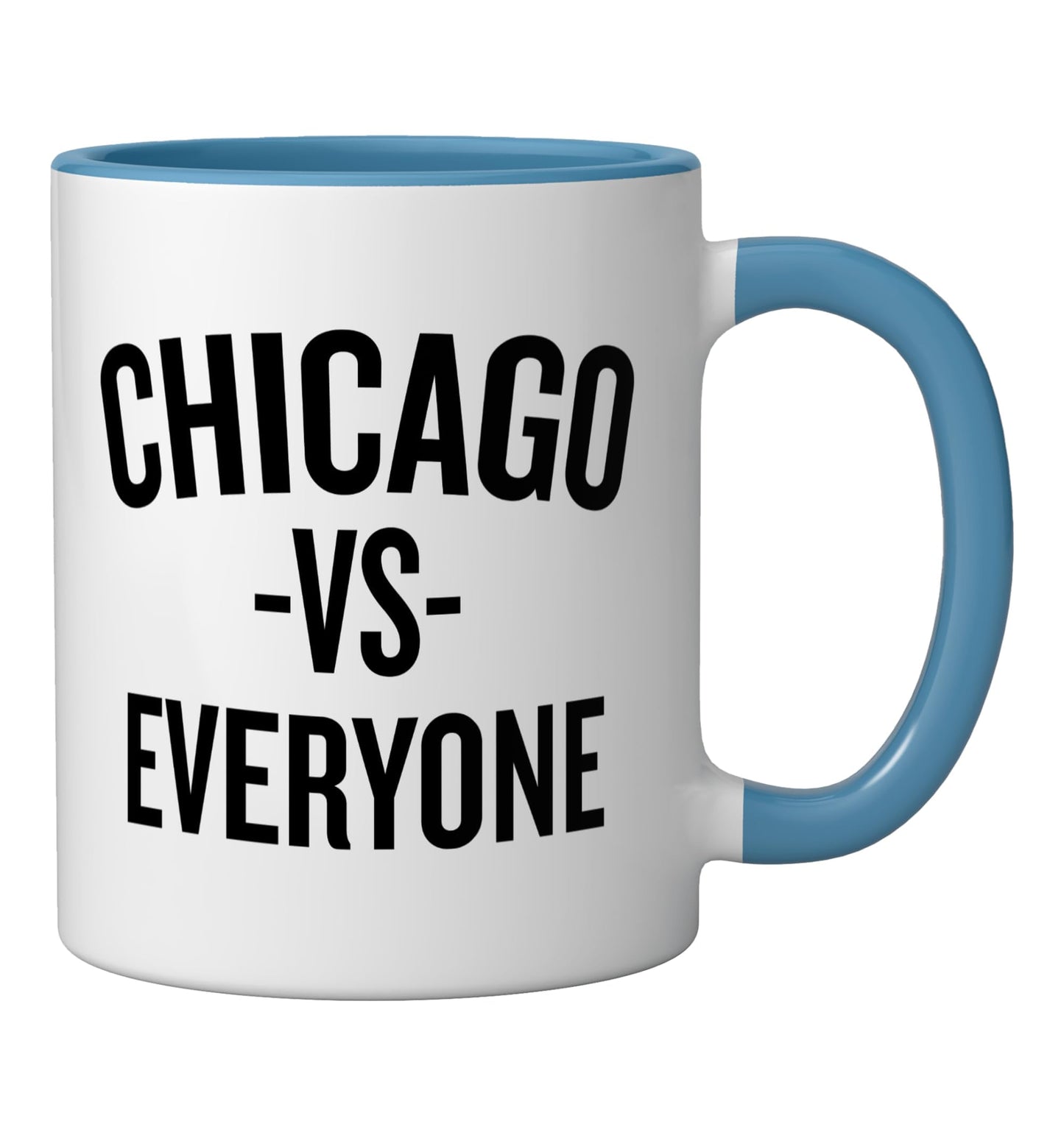 Chicago Vs Everyone T-shirt Halloween Christmas Funny Cool H Ceramic Mug, Blue/White