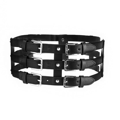 Eigso Punk Leather Goth Belt for Women Men Retro Vintage Rock Leg Waist Biker Harness for Woman Man Adjustable