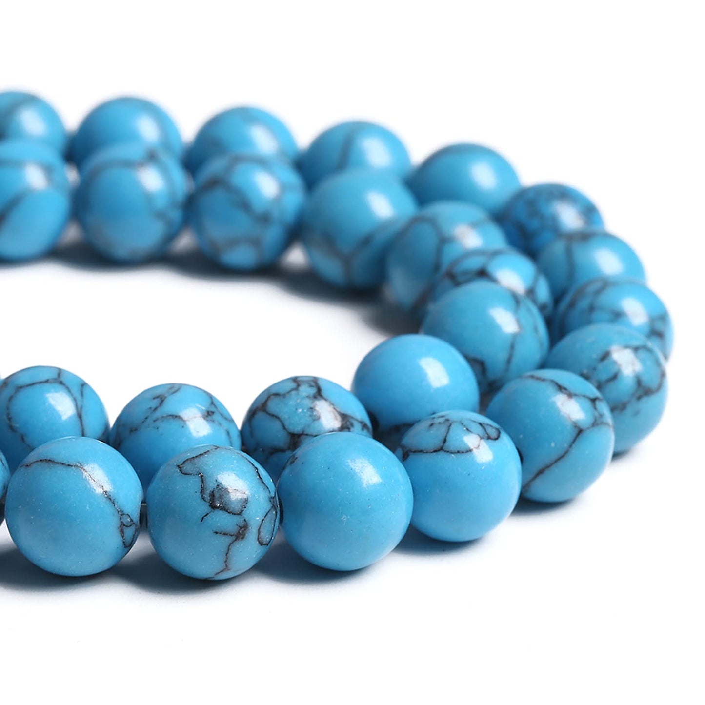 4MM 86PCS Blue Turquoise Spacer Loose Beads for Jewelry Making DIY Bracelet Necklace
