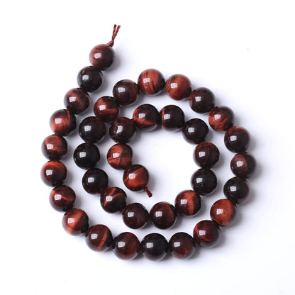 90PCS 4MM AAA Red Tiger Eye Stone Beads Natural Gemstone Bead Crystal Healing Energy Jewelry Making DIY 16 inches