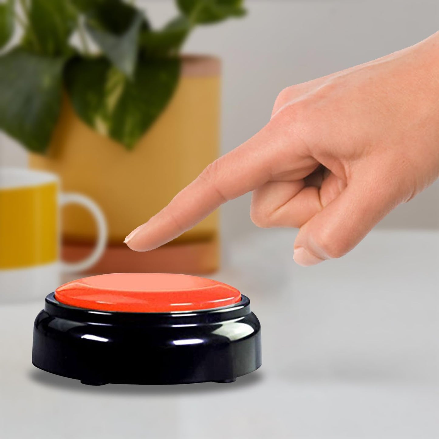 Recording Button,Voice Recorder Button 30 Second,Talking Buttons,Record Sound Button for Gift Education,Easy Button,Funny Office Gift,Includes 2*AAA Batteries (Red)