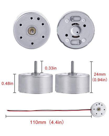 Sntieecr 6 Set Mini Generator Motors 3V-12V DC Motor, Wind Turbine Generator with Mini Fan Leaf and Plastic Motor Holder for DIY Educational Physics Experiment