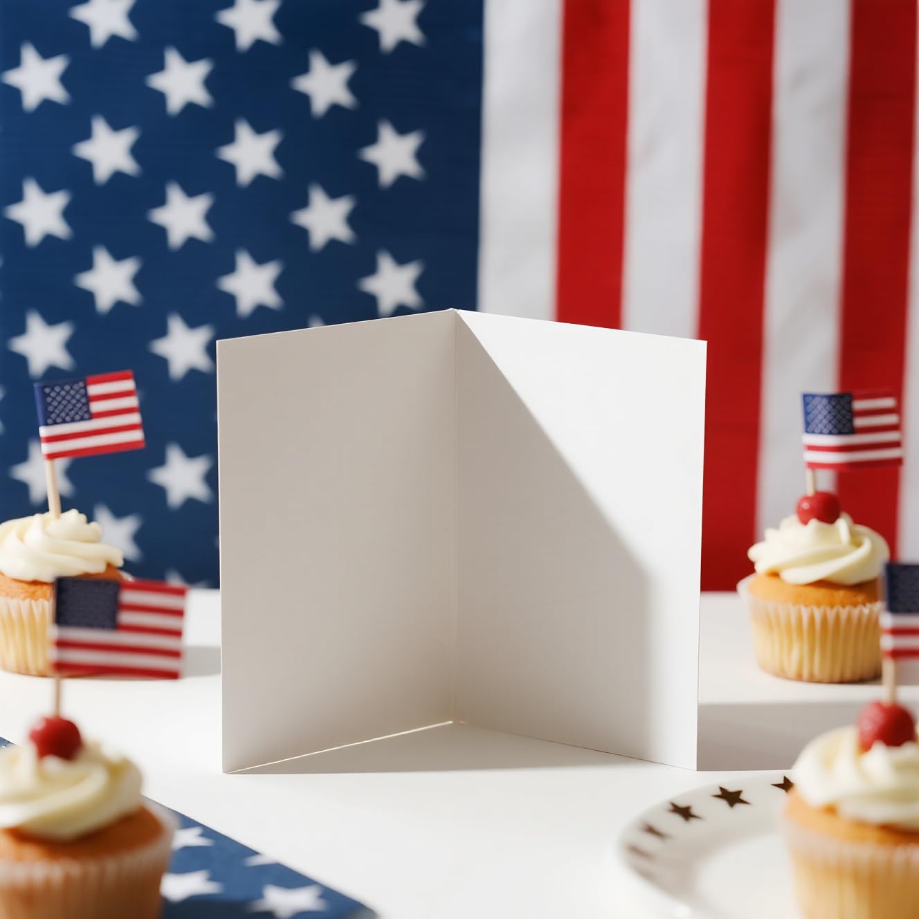 MEGLORT 250th Anniversary Greeting Cards with Envelopes, 5-Pack 4"x 6"(Folded), America 250 Years Card, Patriotic Thank You Cards for Veterans Day, Memorial Day, 4th of July & Military Gifts