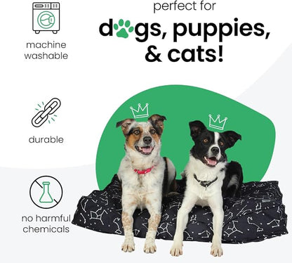 Molly Mutt Medium to Large Dog Bed Cover - Rocketman Print - Measures 27”x36”x5’’ - 100% Cotton - Durable - Breathable - Sustainable - Machine Washable Dog Bed Cover