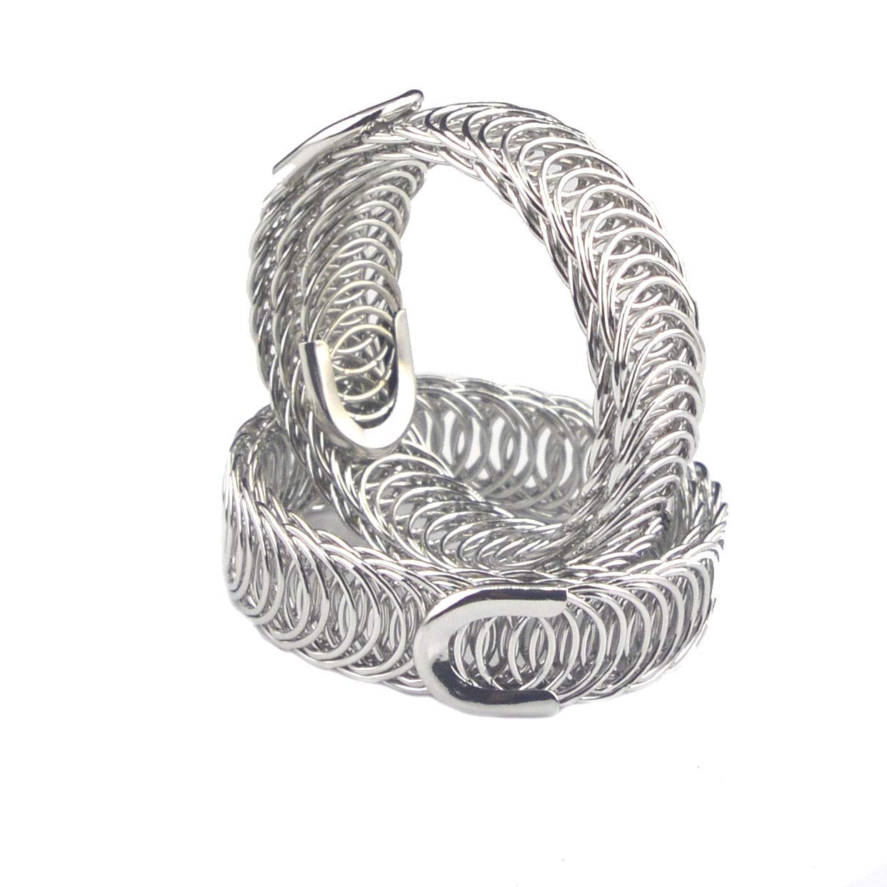 Ailejia Metal Curtain Tiebacks Holdback Drapery Curtain Tiebacks 1 Pair Elastic Strap Drape Buckle Home and Office Window Treatment (Silver)