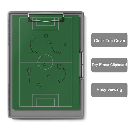 Hongri Clipboard with Storage, Grey 8.5 x 11 Folder Nursing Side Opening, Heavy Duty with Dual Compartment, Dry Erase Clear Cover, Smooth Writing for Teachers, Classroom, Office & School Supplies