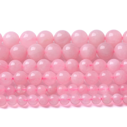 12MM 32PCS Natural Stone Brazilian Rose Quartz Crystal Beads for Jewelry Making DIY Bracelet