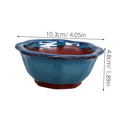 BCOATH Ceramic Succulent Pot Planter with Drainage Orchid Planting Container for Indoor and Outdoor Use for Succulent and Orchid Plants Durable Ceramic Design